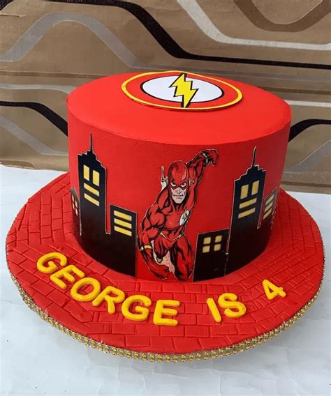 the flash birthday cake|flash birthday decorations.